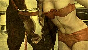 Erotic Victorian Gentleman's Secret Life: The Hairy Pussy and Natural Tits of His Beasts