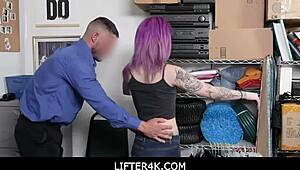 Teen caught stealing and punished with rough sex