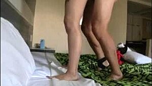 Mexican wife gets rough anal against wall