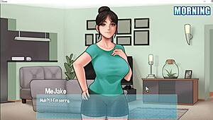 house chores turn naughty with a sneaky handjob from big tits maid on monster cock 😏