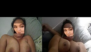 kary shows off naked boobs and tits