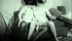 Vintage masked lesbian sex