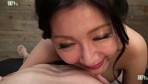 Nakama Azumi's big tits handjob tease in Japanese style