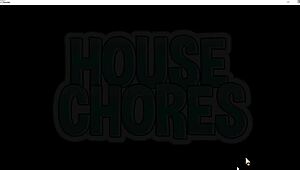 house chores turn naughty with a sneaky handjob from big tits maid on monster cock 😏