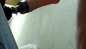 Joey D moans loudly as long machine assfucks her anal hole deeply in intense session.