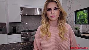 Kenzie Love and Riley Reign take on Allen Swift in a steamy cinema encounter. Their deepthroat skills shine.