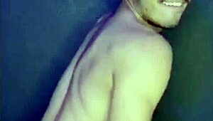 gay guy masturbates alone and shoots cum on his hand