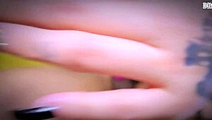 Hey, my petite teen friend guides this horny babe's massage, teaching her to cum on my cock