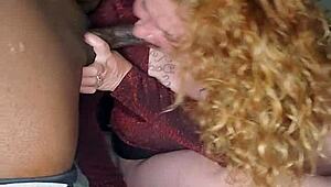 Big black cock dominates white bitch in interracial threesome