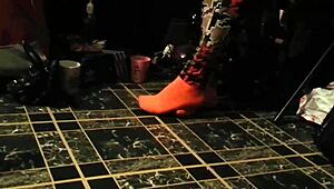 stocking feet teasing in hidden candid moments