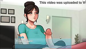 house chores turn naughty with a sneaky handjob from big tits maid on monster cock 😏