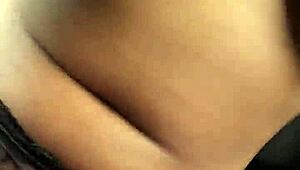 Uber ride turns steamy in the car outdoors