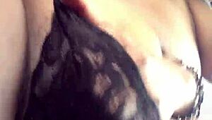 Uber ride turns steamy in the car outdoors