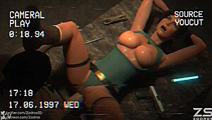 Tits and Asses: Lara's Big Tits and Ass Get a Cocky Treatment in Quickie Video