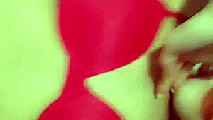 Latina babe SHOWING OFF her horny ASS in red bikini