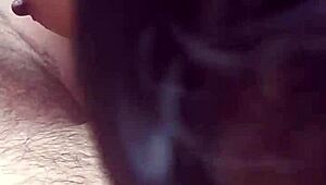 mexican milf gives rich blowjob until creampie