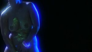 Asian milf Jessica pleasures herself with a glass toy in heels