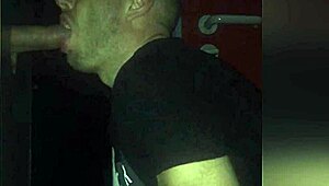 Gay amateur takes on a massive cock in gloryhole