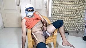 Busty woman uses fuck toy on her big ass while getting fucked