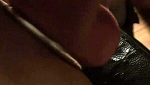 Pierced cock gets rock hard with intense handjob