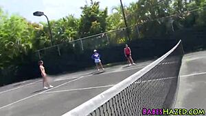 Teens endure nude hazing outdoors in a college party