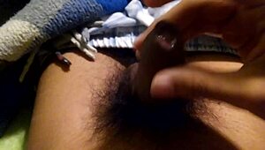 Gay Guy MASTURBATING His Cock In Bedroom