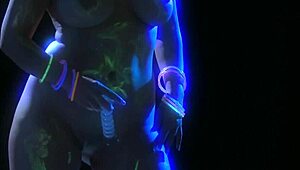 Asian milf Jessica pleasures herself with a glass toy in heels