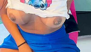 rosavermelha's asmr blowjob with natural tits and toys outdoors