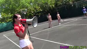 Teens endure nude hazing outdoors in a college party