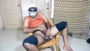 Busty woman uses fuck toy on her big ass while getting fucked