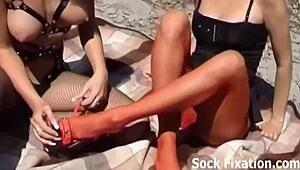 i love getting all footsy with my friend in public