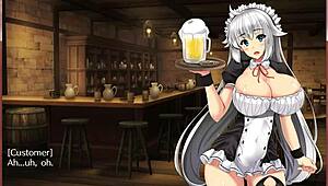 Rough massage turns into intense masturbation in Key of Egg hentai!