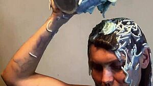 Brunette Gets Messy With Spaghetti, Gunge, Clingfilm, And Mud. 😄