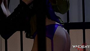 Whoa, kinky parody cosplay fuck with two nasty sluts sharing dick! 😜