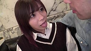Japanese Teen Beauty Therapist Spills Over in Homemade Handjob Video