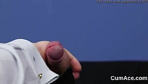 hot sex kitten slurping cum loads on her face