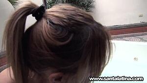 Blonde Picked Up on Street and Fucked Hard by Pool