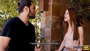 daddy4k beauty forgets about bf by having unplanned sex with his stepdad