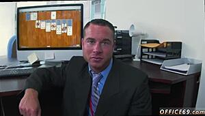 Guy with Huge Cock Receives First Blowjob and Cumshot