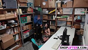Sweety Eden Caught Swiping In Shop! Punished With Big Cock Blowjob!