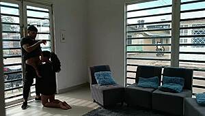 delivery guy arrives for hot payment 😈