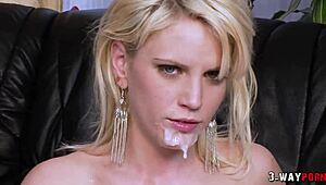 Hey, Denne 3-Vej MMF Er Totalt Vild Med Sæd! 😜