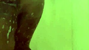 i'm enjoying a relaxing shower time with wet ebony skin