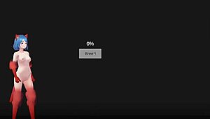 Futanari fucks pregnant neko in mating season