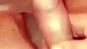 Beautiful fat woman's homemade video of her boyfriend's masturbation