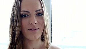 Beautiful monica rise gives pov blowjob sucking petite teen in hardcore sex