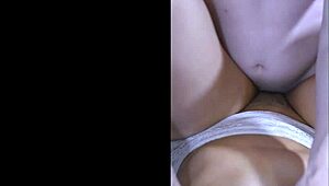 the boy moaned loudly as his girlfriend's tight latina pussy squeezed his cock hard, making him feel like he was being sucked deep in their college cheating session.