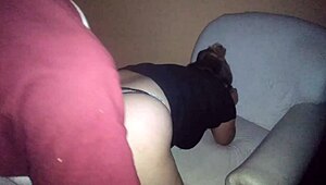 Feeling so hot banging in mom's office couch after closing hours