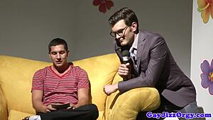 Orgy-Loving Gay Hunk Feels Intense Pleasure During Tagteaming