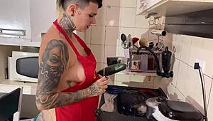 hey, guess what? i skipped a special dinner to play with a thick cucumber in my pussy